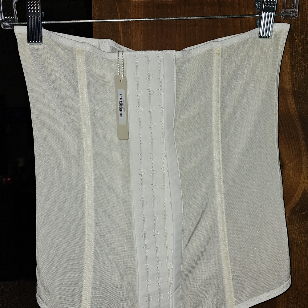 SKIMS Cream Corset with Vertical Boning